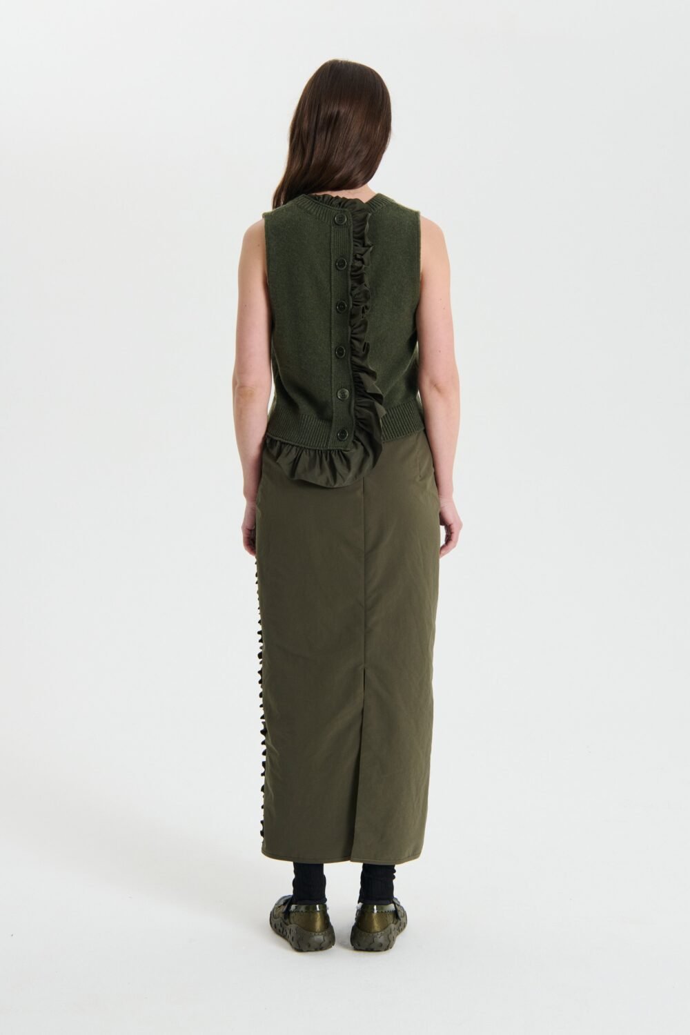 Alyana Cashmere Vest Eucalyptus