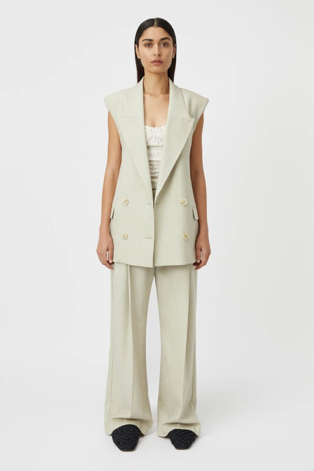 Leena Vest Pale Grey