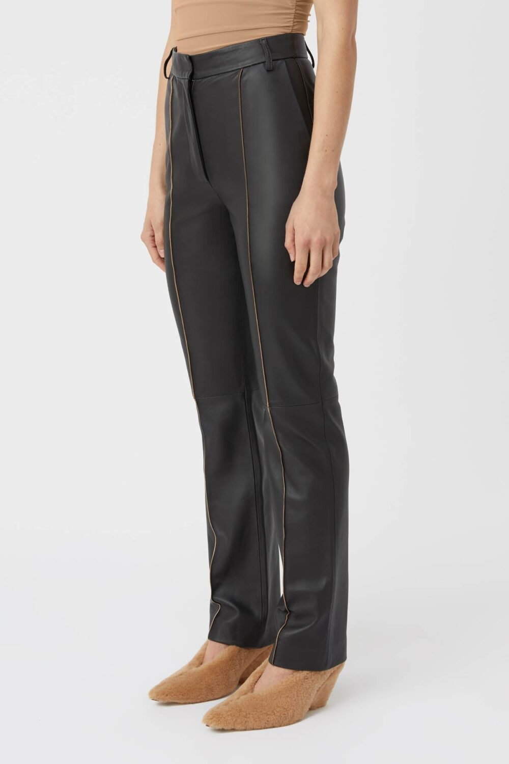 Katalin Leather Pant Black