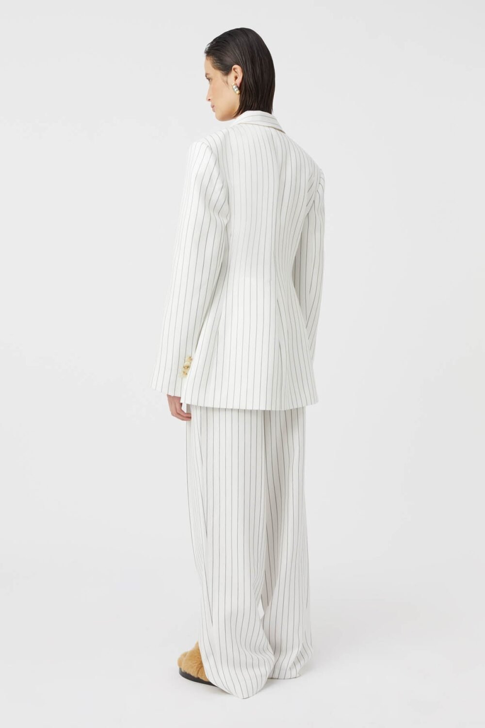 Aina Striped Blazer with Collar - Image 5
